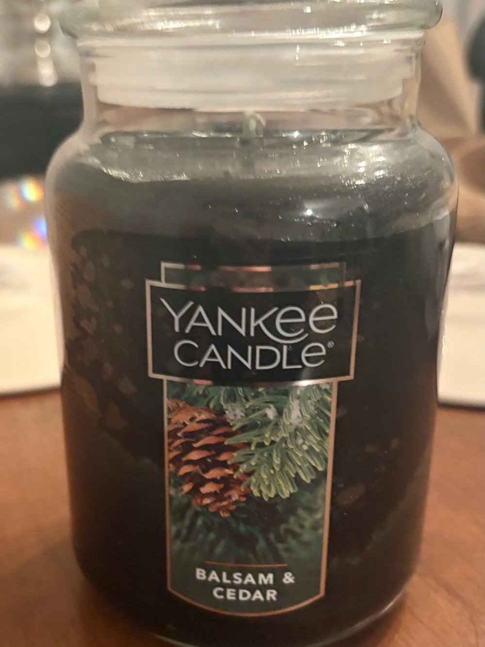 Yankee Candle Balsam & Cedar Large Jar Holiday Christmas Scent